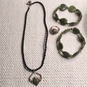 Connemara Marble Necklace, Bracelets & Ring Set
